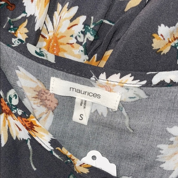 Maurices Floral Maxi Dress in Black and White - Picture 5 of 5